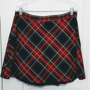 Hell Bunny Plaid Ruffle Skirt - Size XS, S and L
